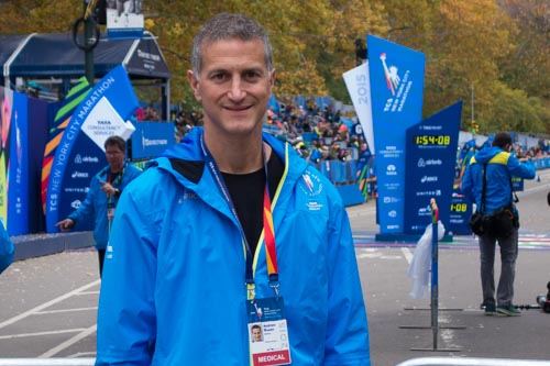 Andrew L. Rosen at NYC Marathon Finish